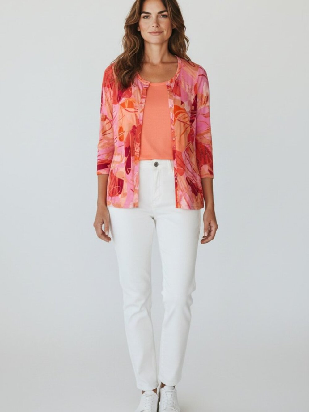 BUNDLE! LOGO by Lori Goldstein sheer mesh button down with FREE LOGO TEE - sz L